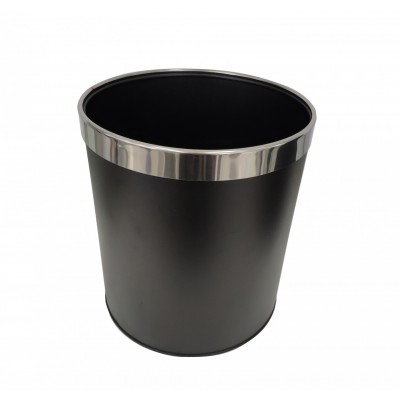 Office simple stainless steel trash can